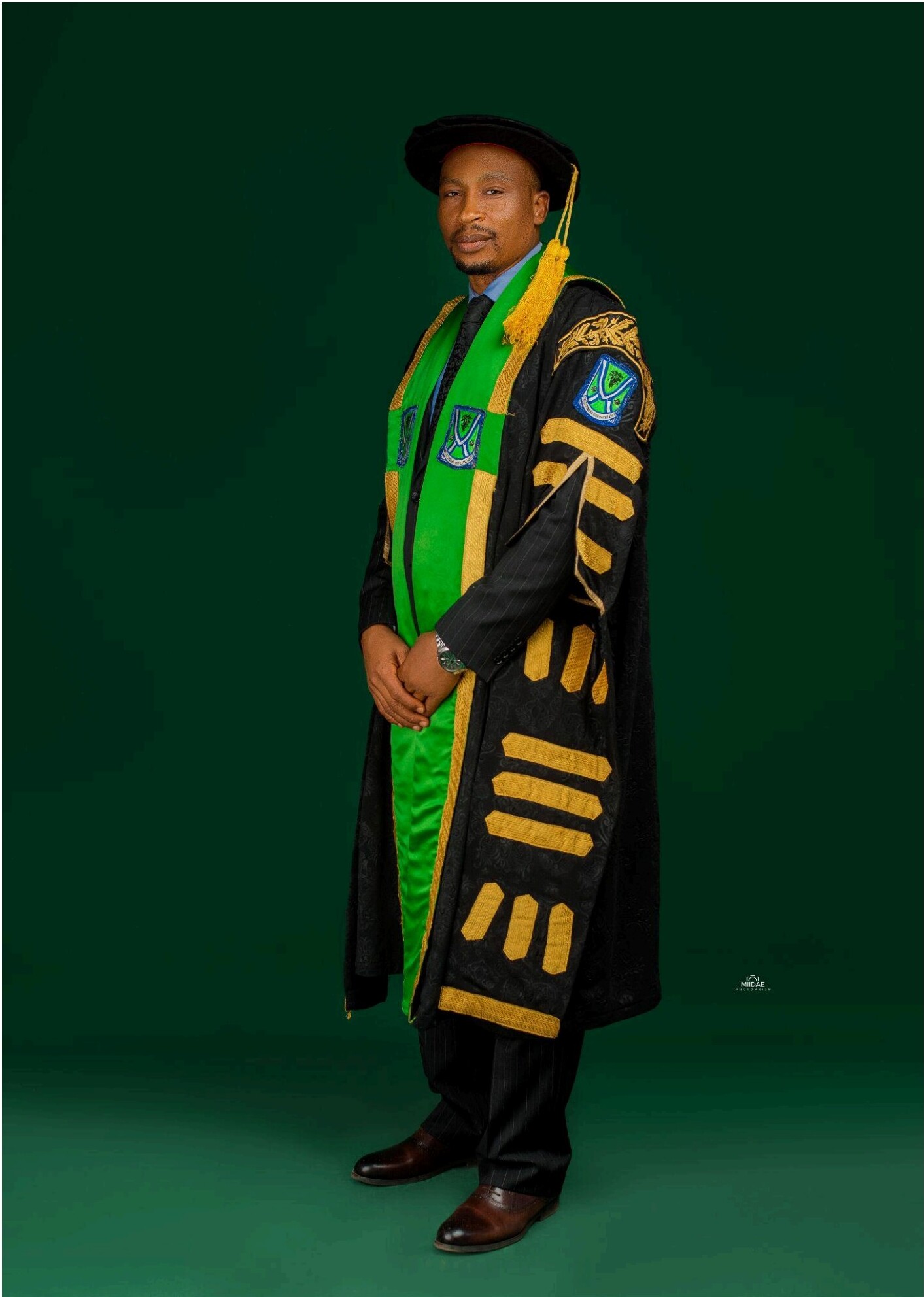 Prof. Ogba in academic regalia